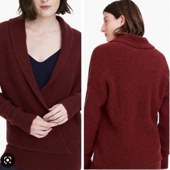 J. Crew Sweaters - J.Crew 365 Maroon Shawl Pullover V.
Neck Sweater size XXS